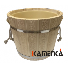 Запарник 16 л с пласт. вкл.  липа с тиснением