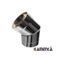 Отвод сэндвич EcoFlue нерж 1мм диаметр 300х200 угол 135